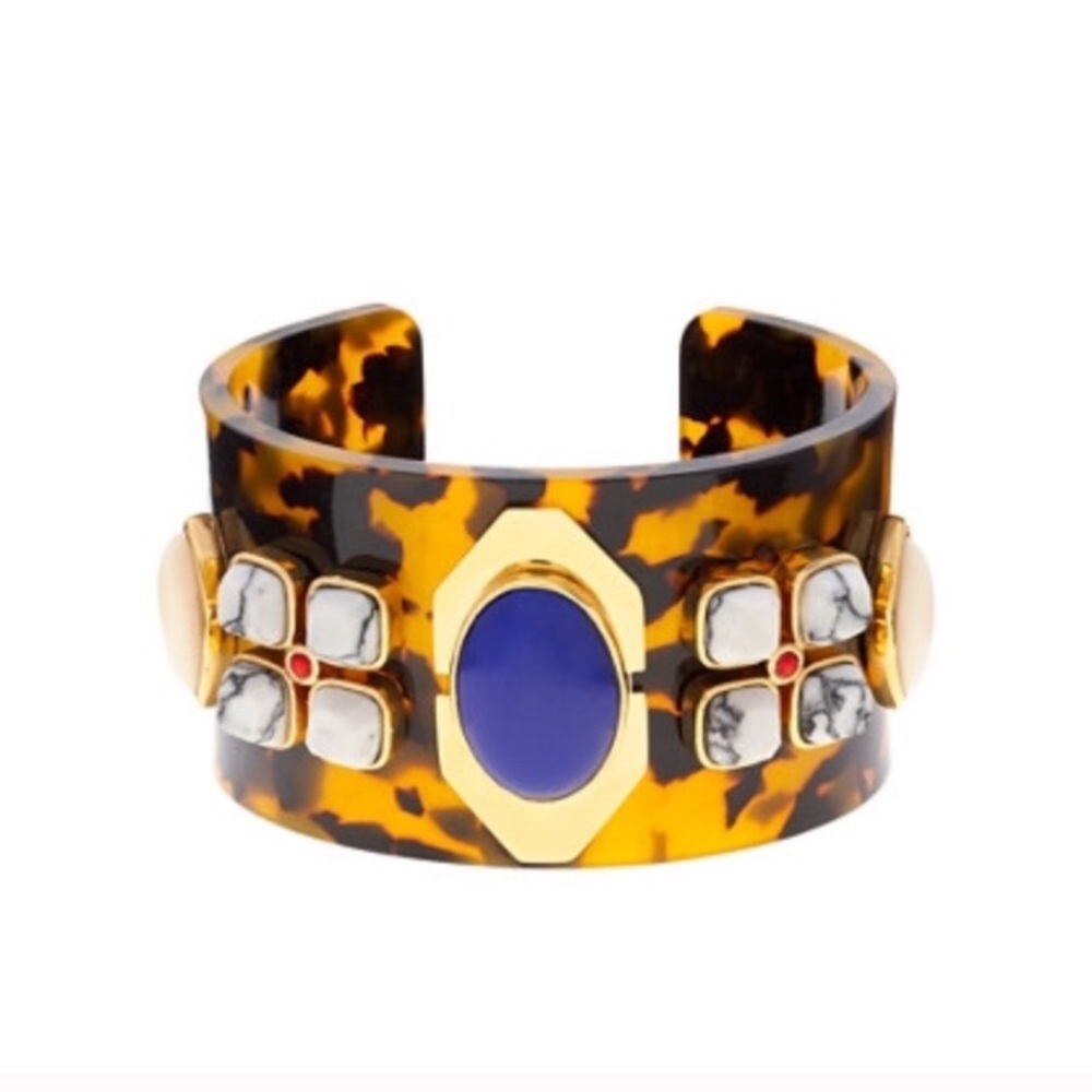 JCrew Tortoise and Stone Cuff
